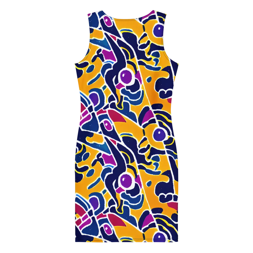 Magma Maze on Bodycon Dress — Back
