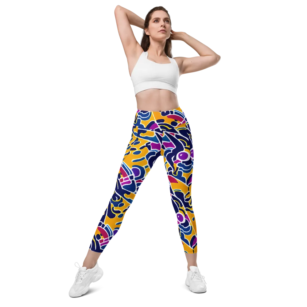 Magma Maze on Leggings with Pockets — Front