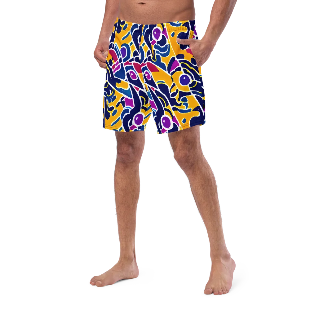 Magma Maze on Swim Trunks — Left Front