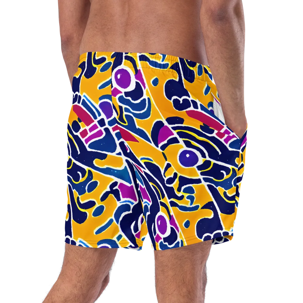 Magma Maze on Swim Trunks — Right Back