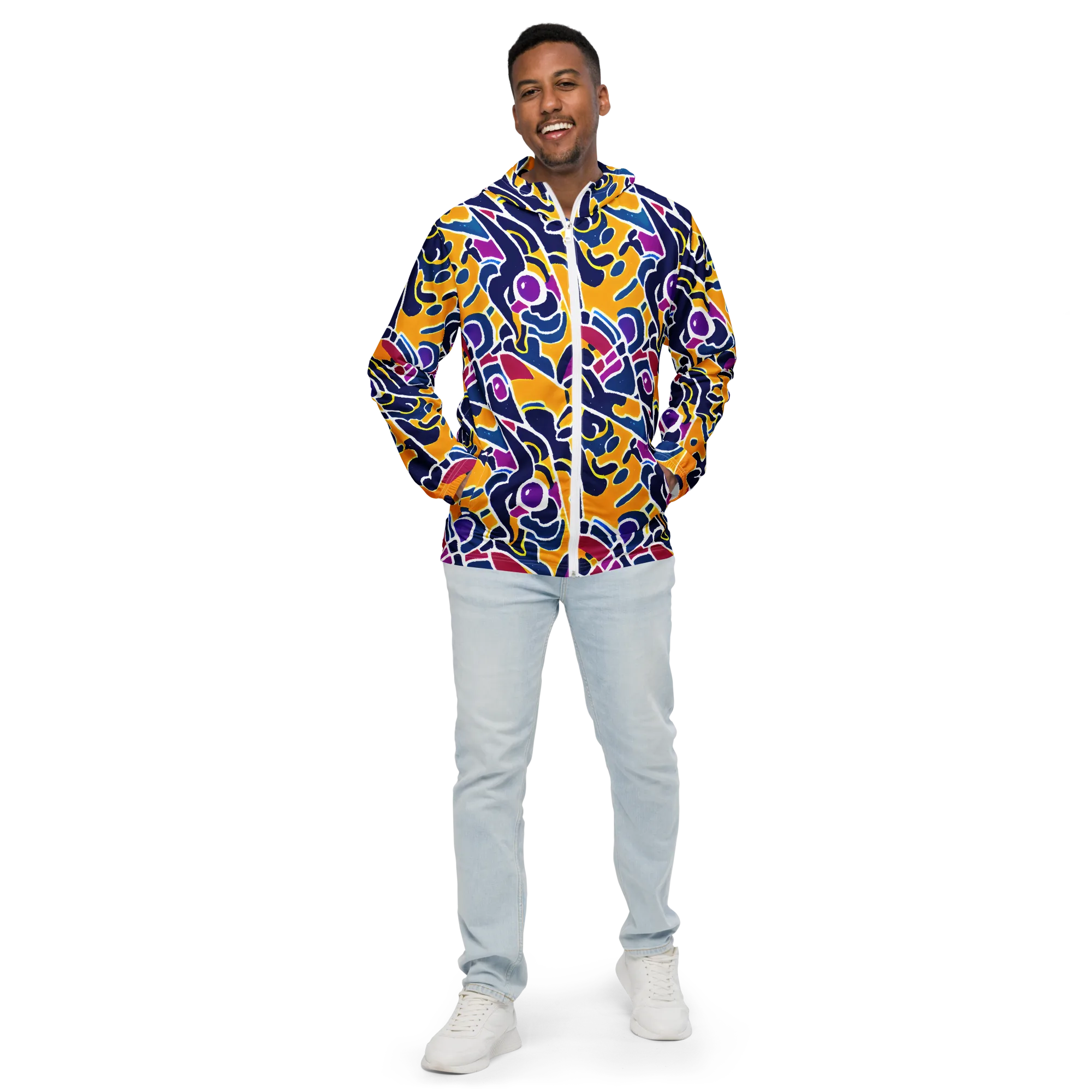 Magma Maze on Men's Windbreaker — Front