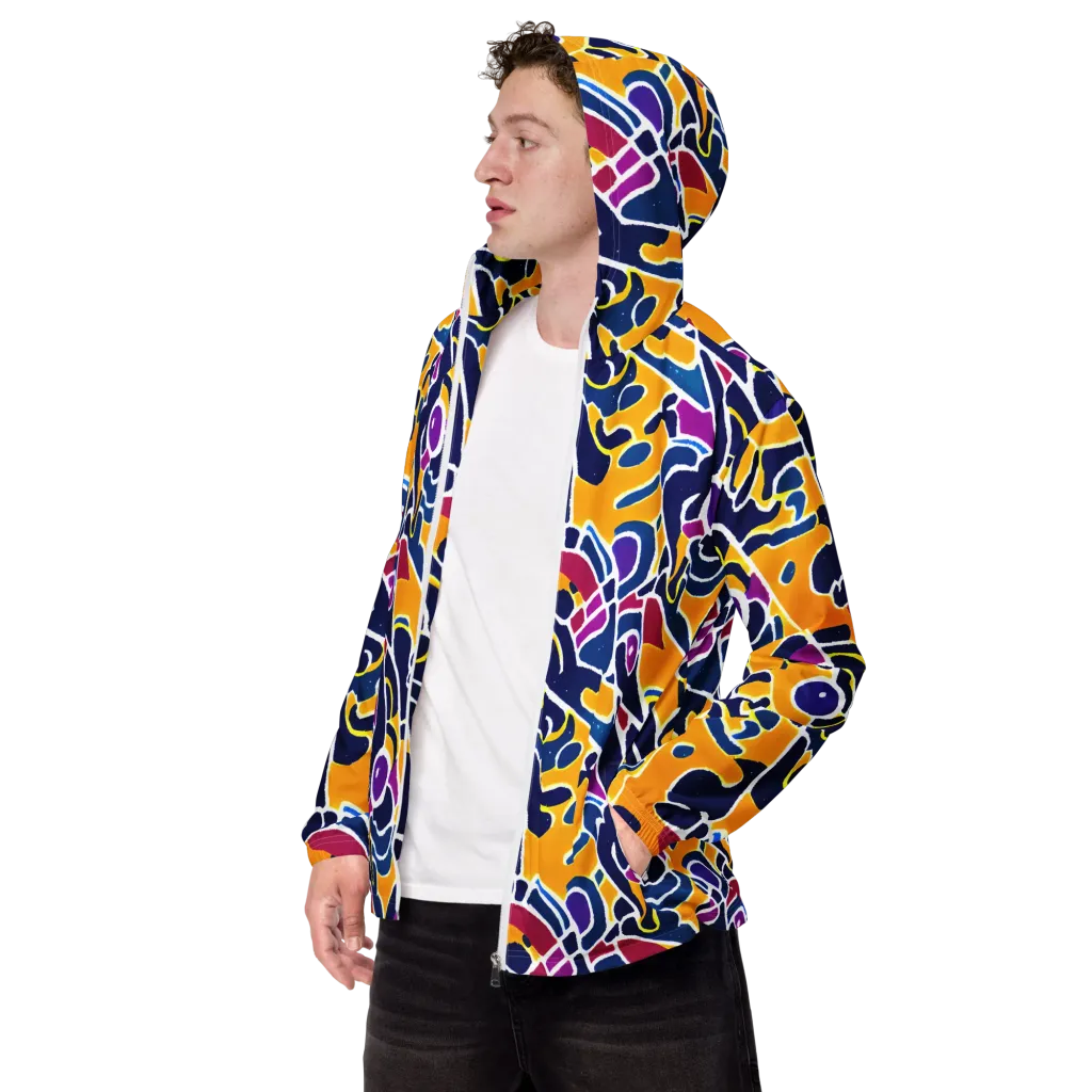 Magma Maze on Men's Windbreaker — Left Front