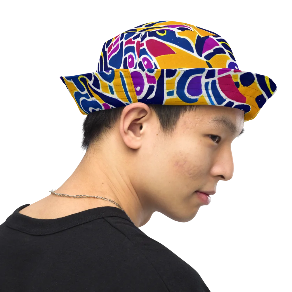 Magma Maze on Reversible Bucket Hat — Right Outside
