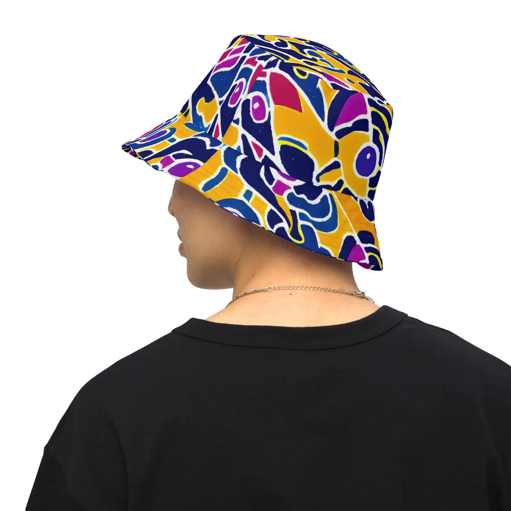 Magma Maze on Reversible Bucket Hat — Back Inside