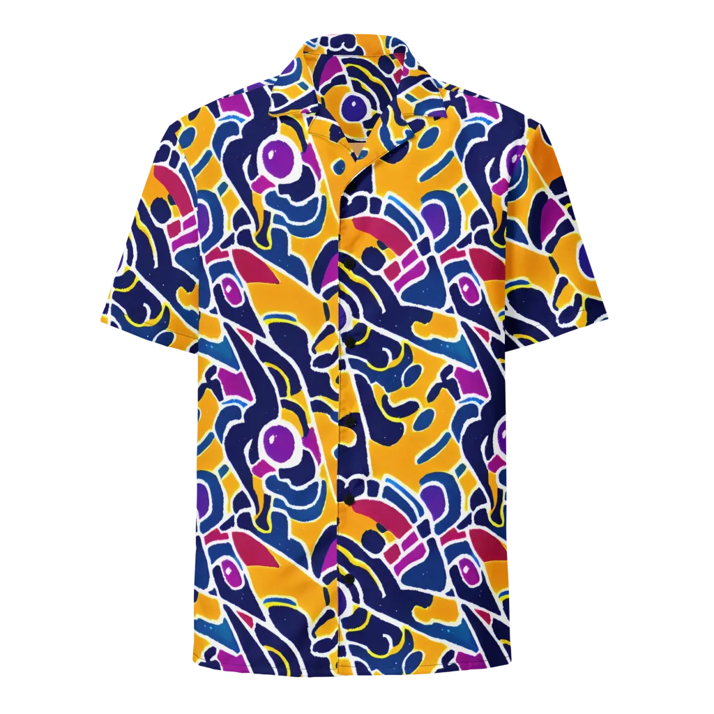 Magma Maze on Button Shirt — Front