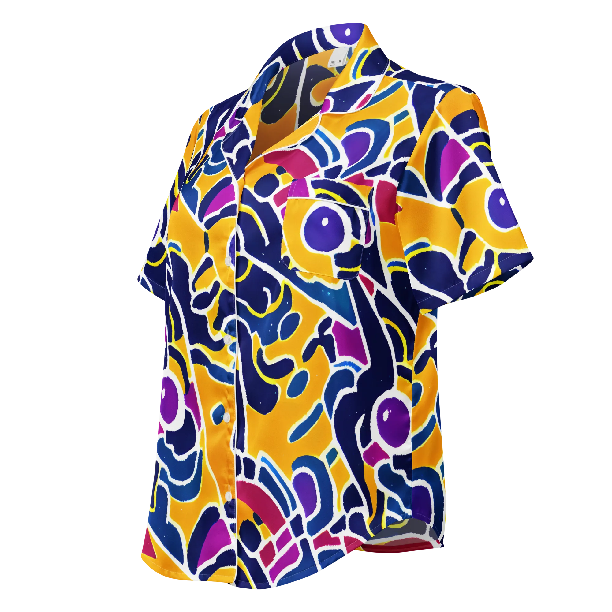 Magma Maze on Women's Short Sleeve Pajama Top — Left Front