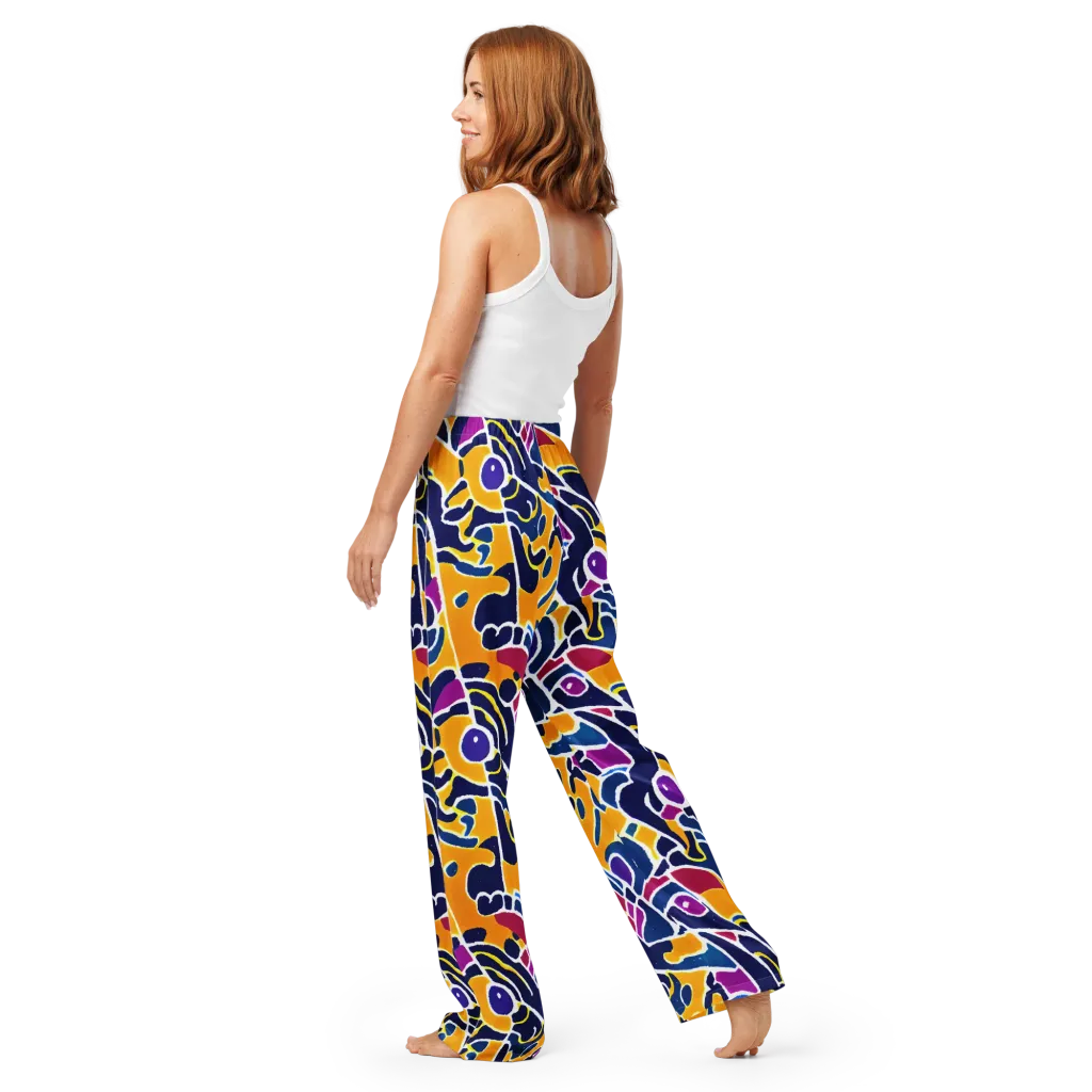 Magma Maze on Women's Pajama Pants — Back