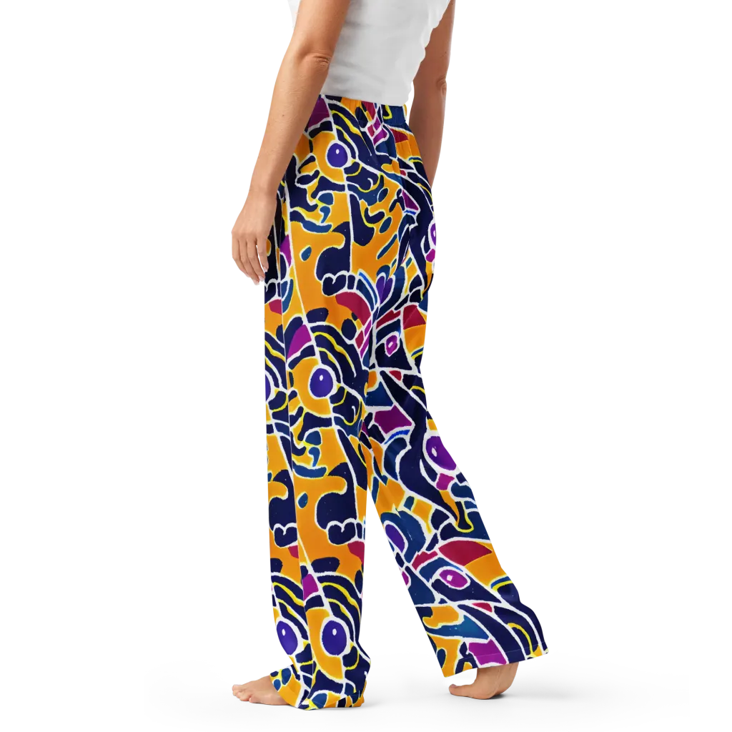Magma Maze on Women's Pajama Pants — Left