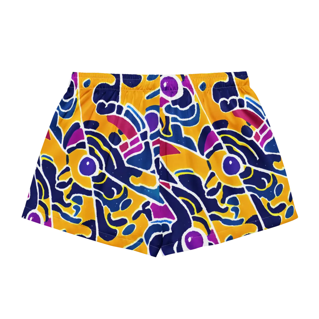 Magma Maze on Women's Pajama Shorts — Back