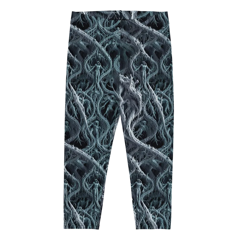 Thornbound Night on Capri Leggings — Front