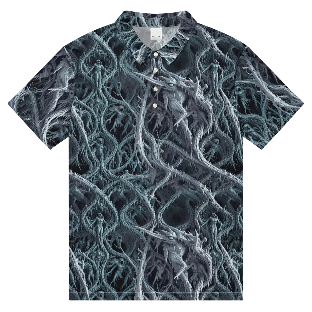Thornbound Night on Men's Slim Fit Polo Shirt — Front