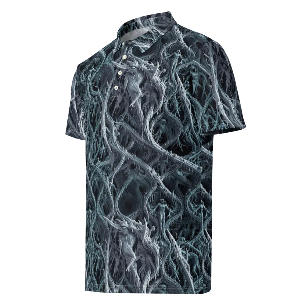 Thornbound Night on Men's Slim Fit Polo Shirt — Left Front