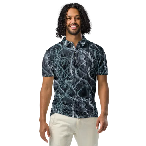 Thornbound Night on a Men's Slim Fit Polo Shirt
