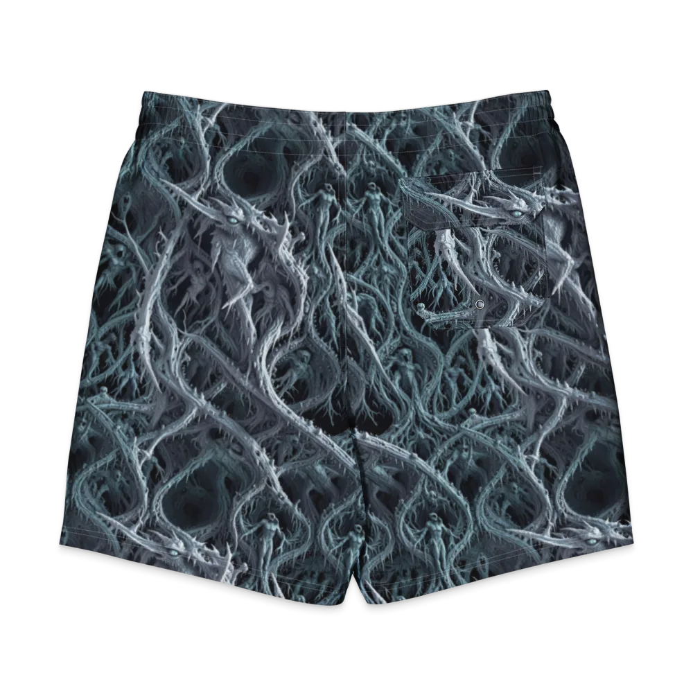 Thornbound Night on Men's Board Shorts — Back