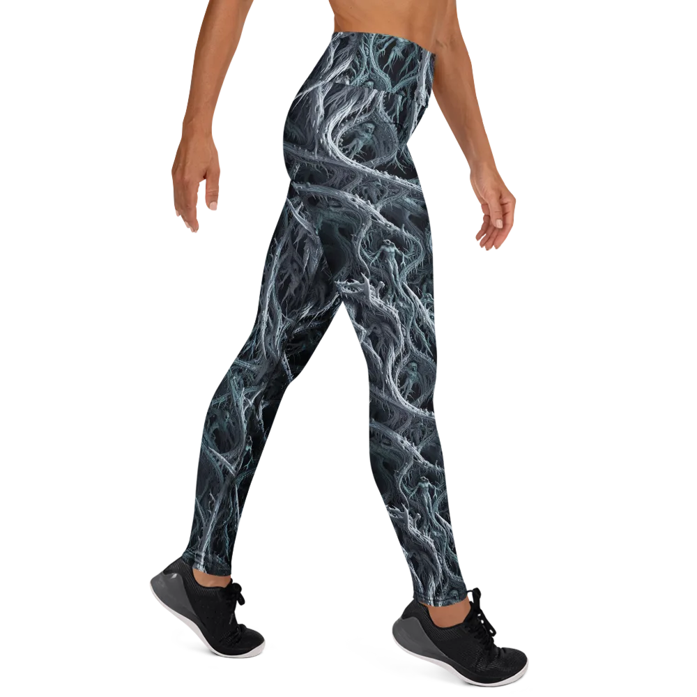 Thornbound Night on Yoga Leggings — Right