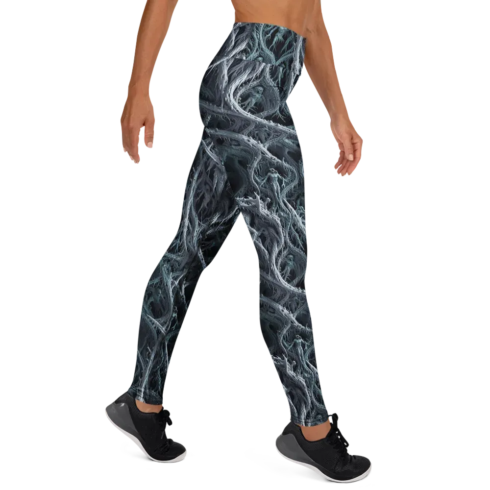 Thornbound Night on Yoga Leggings — Right