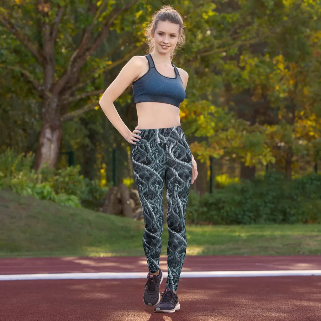 Thornbound Night on Yoga Leggings — Front