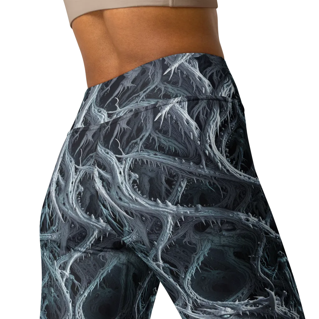 Thornbound Night on Yoga Leggings — Back