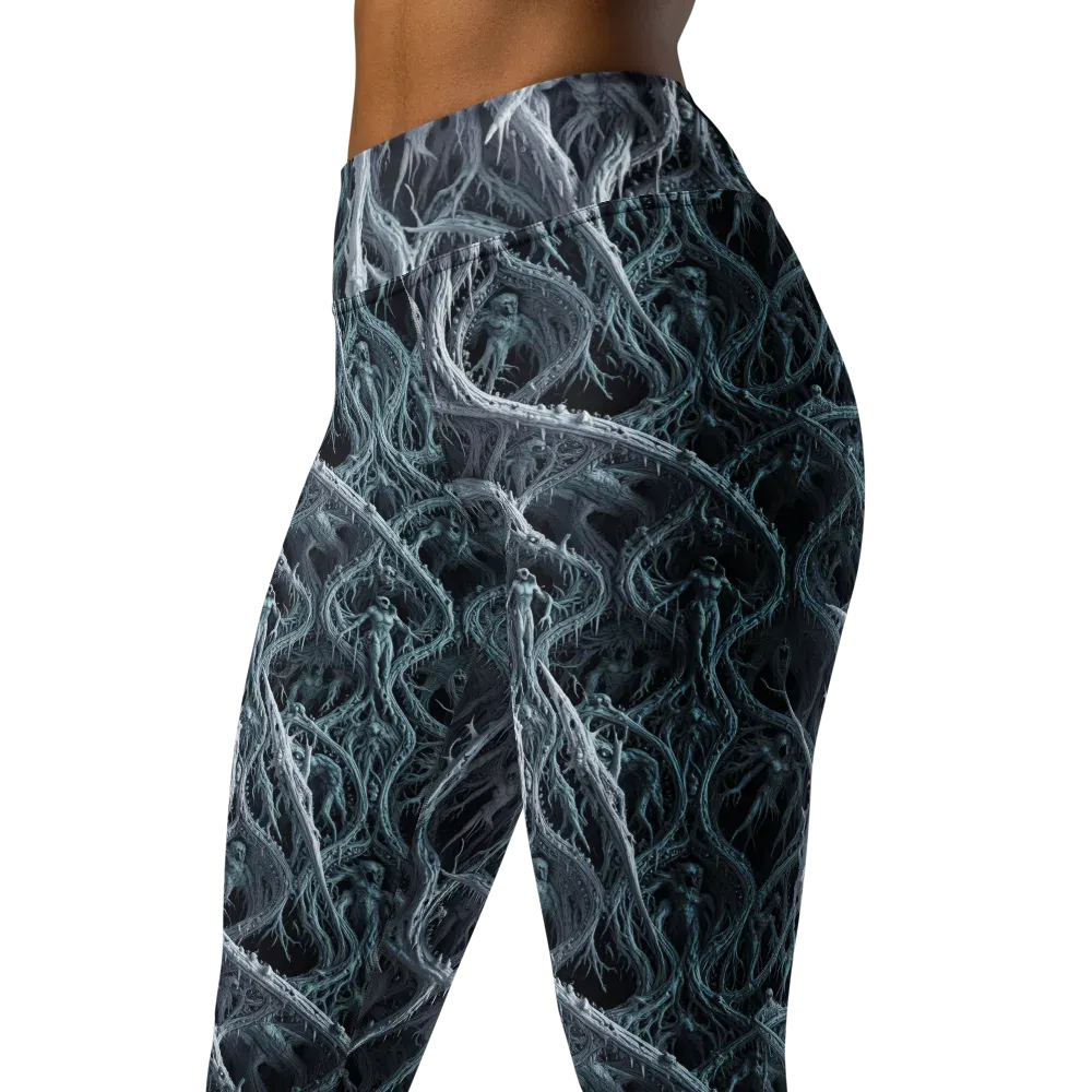 Thornbound Night on Yoga Leggings — Left Front