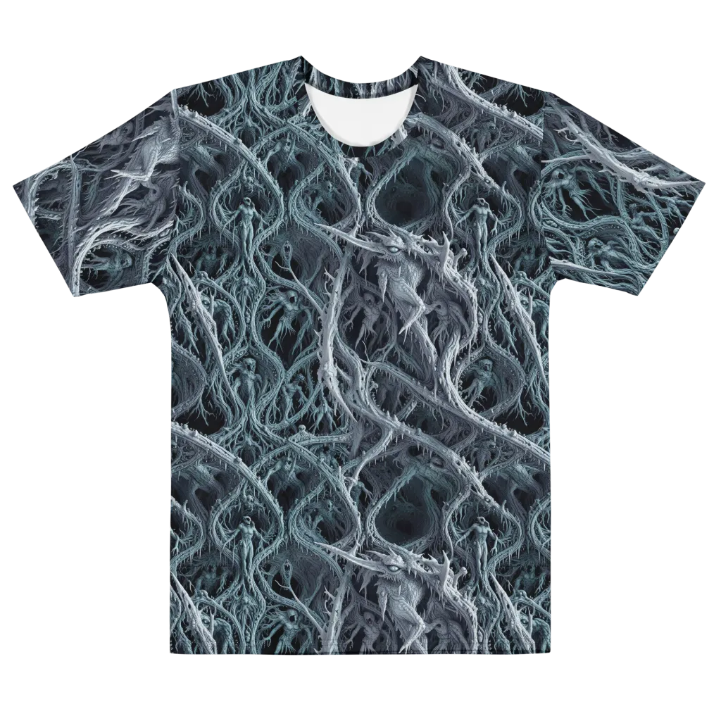 Thornbound Night on Men's Cotton Crew Neck T-Shirt — Front