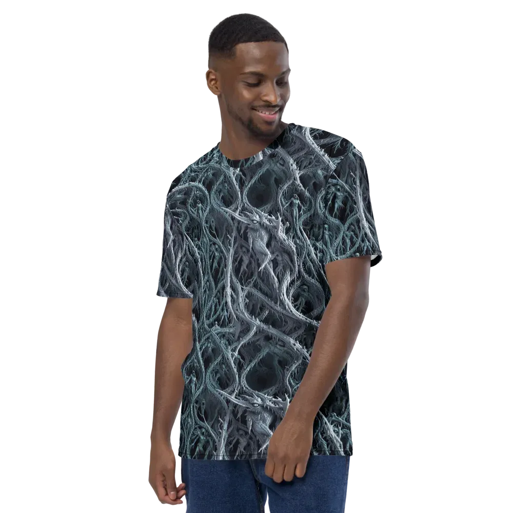Thornbound Night on Men's Crew Neck T-Shirt — Left