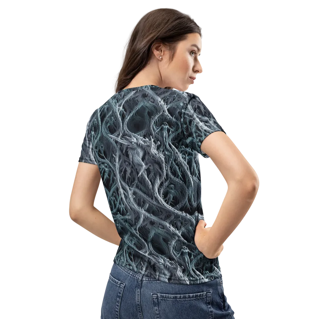 Thornbound Night on Women's Crew Neck T-Shirt — Back