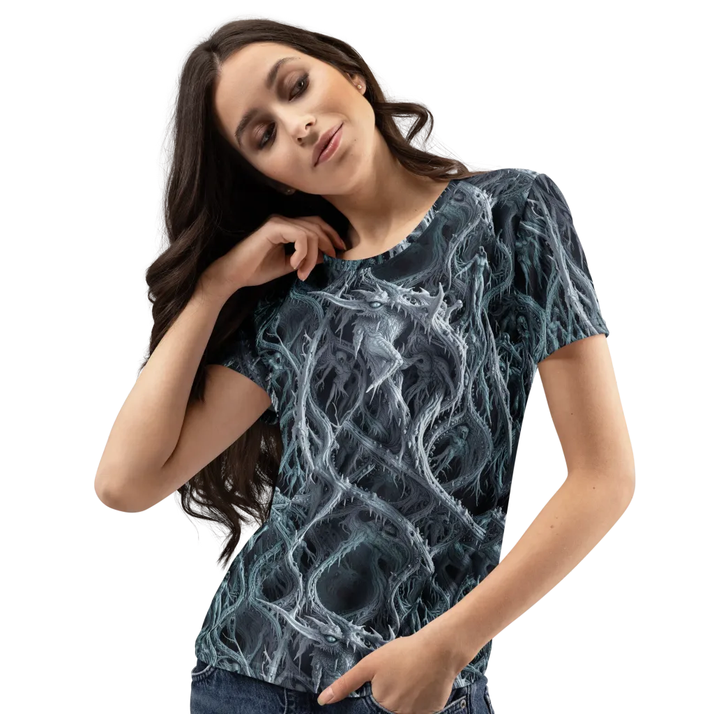 Thornbound Night on Women's Crew Neck T-Shirt — Left Front