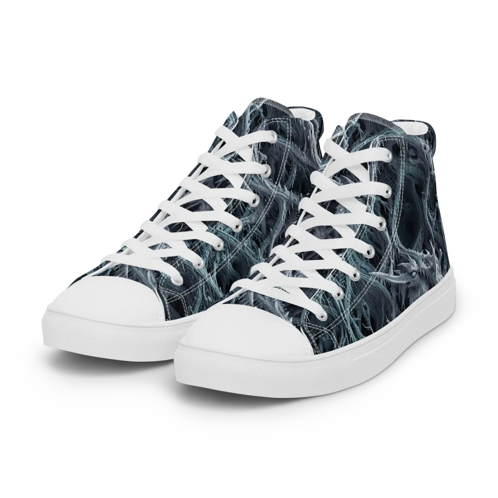 Thornbound Night on Women's High Top Canvas Shoes — Left Front