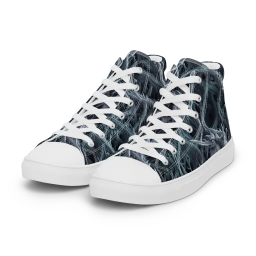 Thornbound Night on a Women's High Top Canvas Shoes