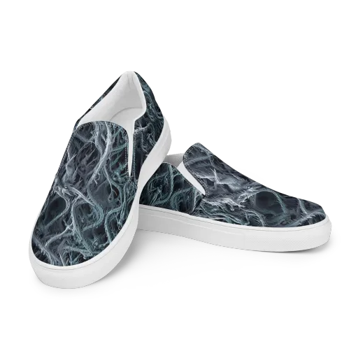 Thornbound Night on a Men's Slip-On Canvas Shoes
