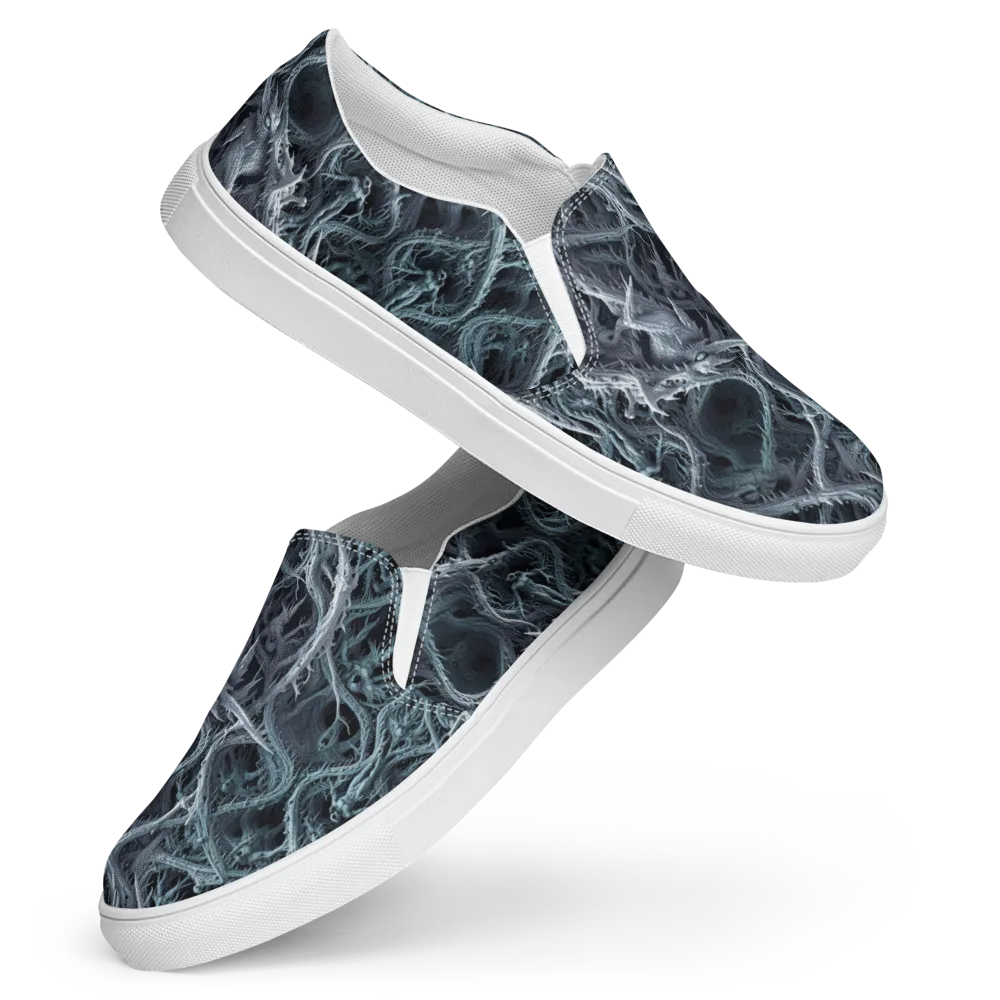 Thornbound Night on Women's Slip-On Canvas Shoes — Front