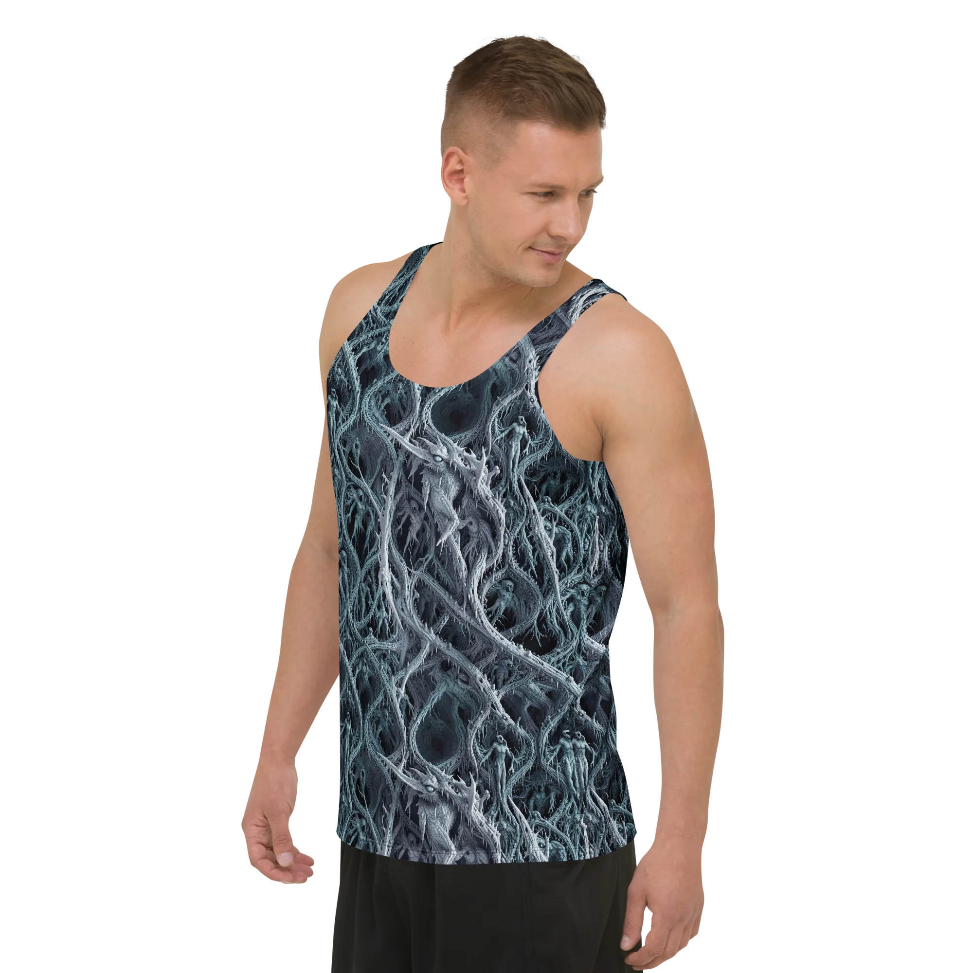 Thornbound Night on Men's Tank Top — Left Front