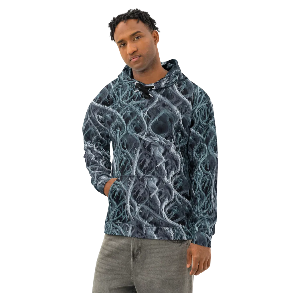 Thornbound Night on Cotton Hoodie — Left Front