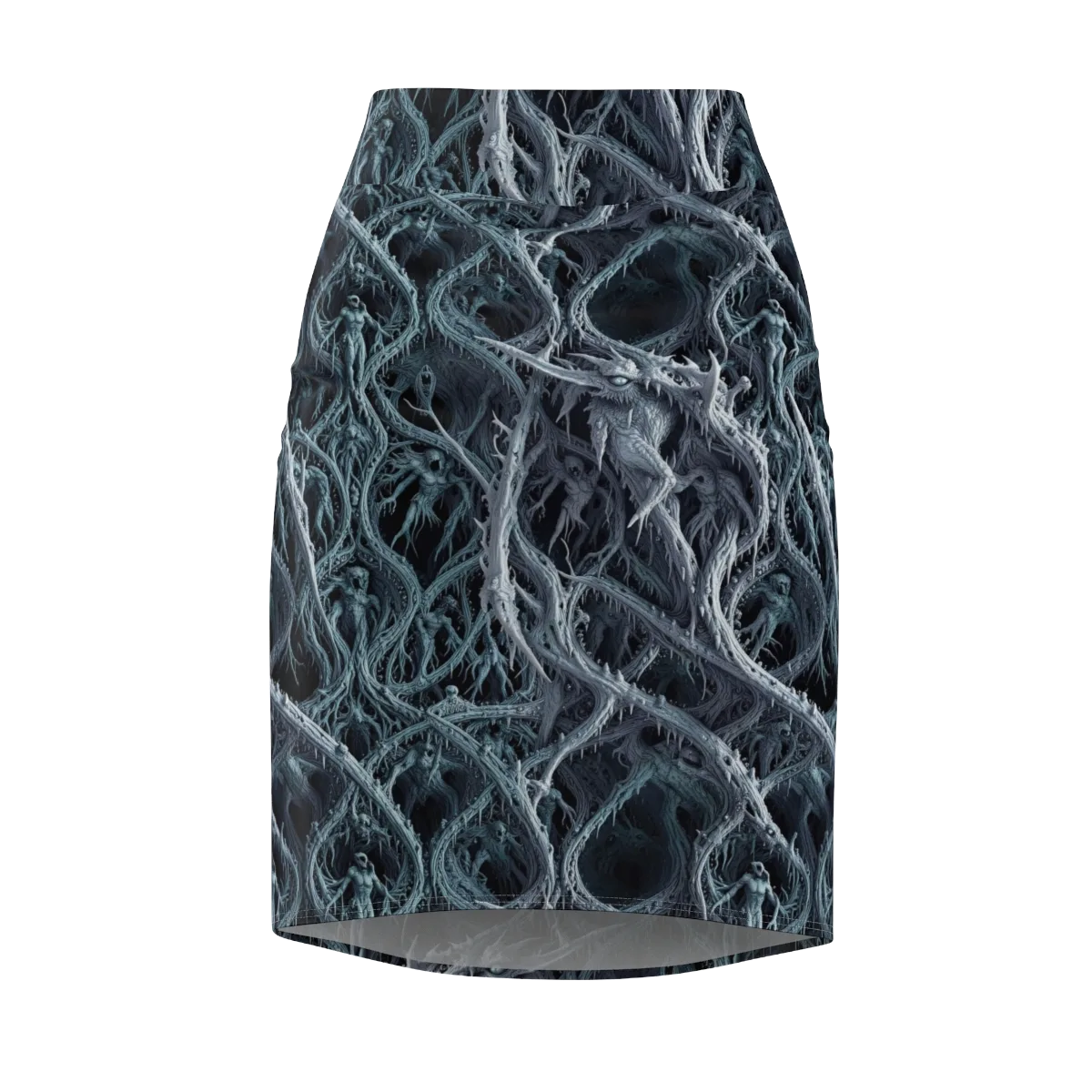 Thornbound Night on Pencil Skirt — Front