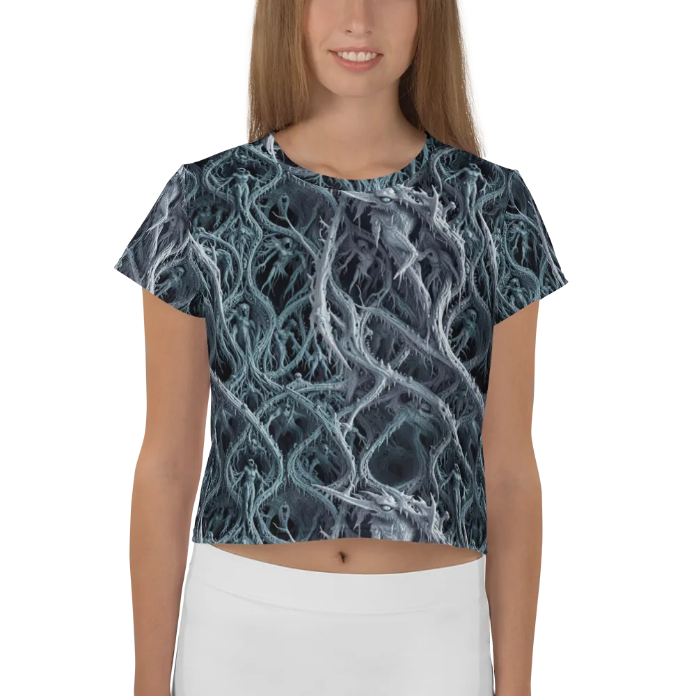 Thornbound Night on Crop Tee — Front