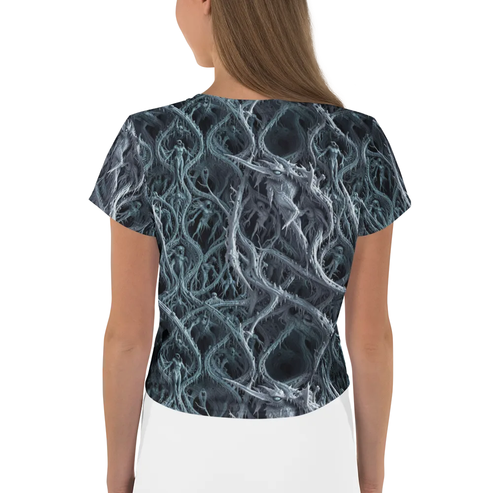 Thornbound Night on Crop Tee — Back