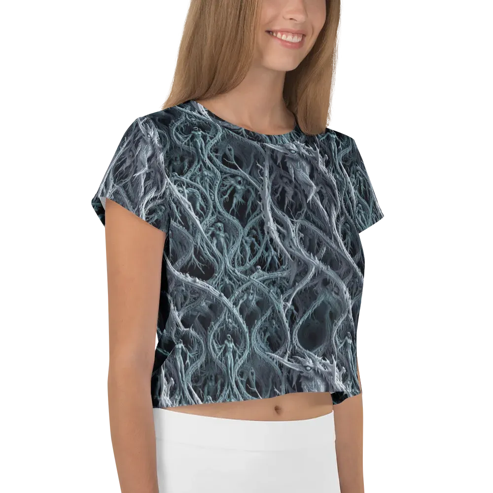 Thornbound Night on Crop Tee — Right
