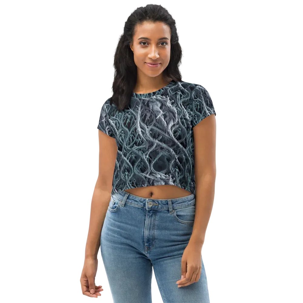Thornbound Night on Crop Tee — Front