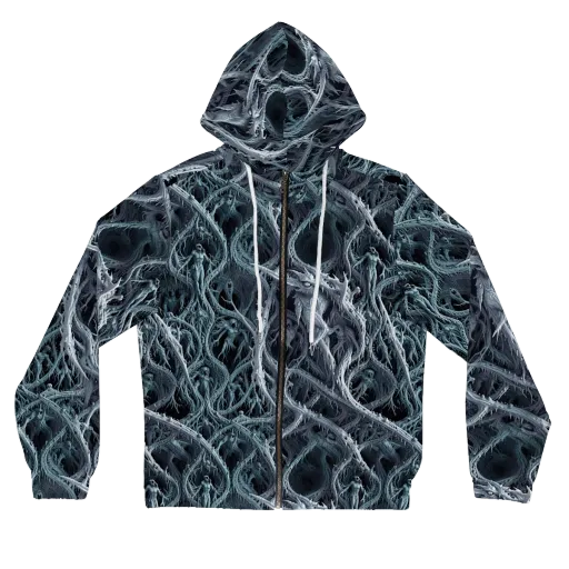 Thornbound Night on a Women's Full-Zip Hoodie