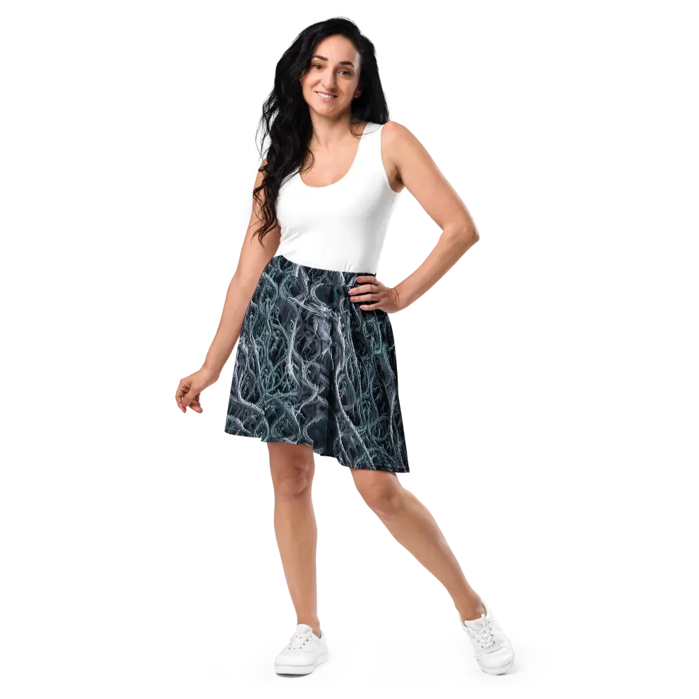 Thornbound Night on Skater Skirt — Front