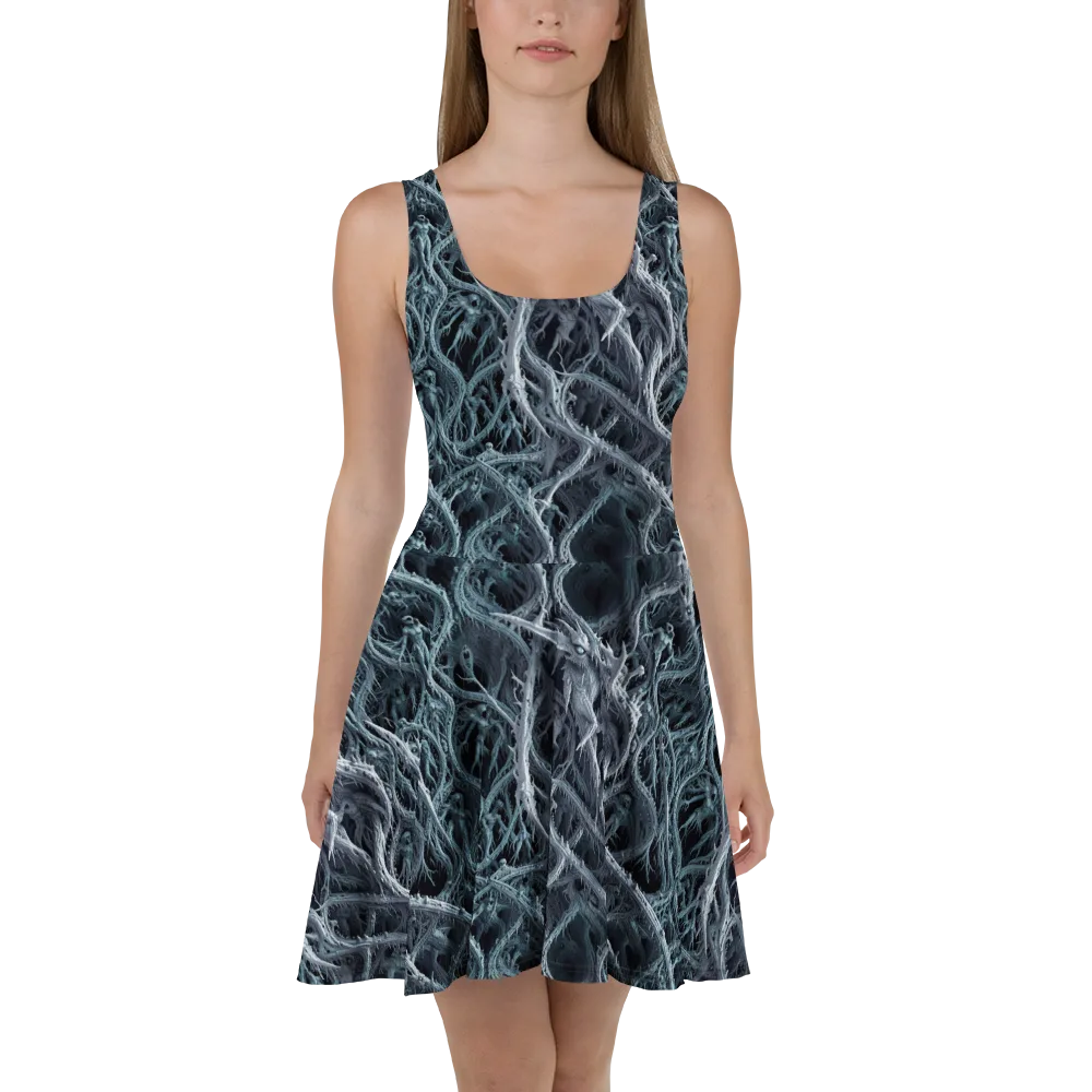 Thornbound Night on Skater Dress — Front