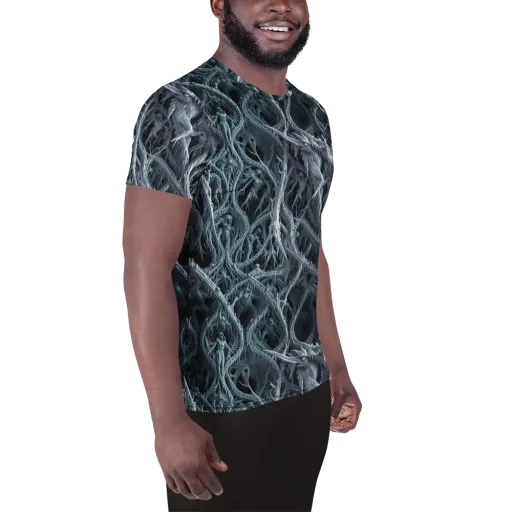 Thornbound Night on a Men's Athletic T-Shirt