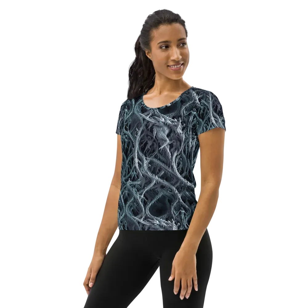 Thornbound Night on Women's Athletic T-Shirt — Left
