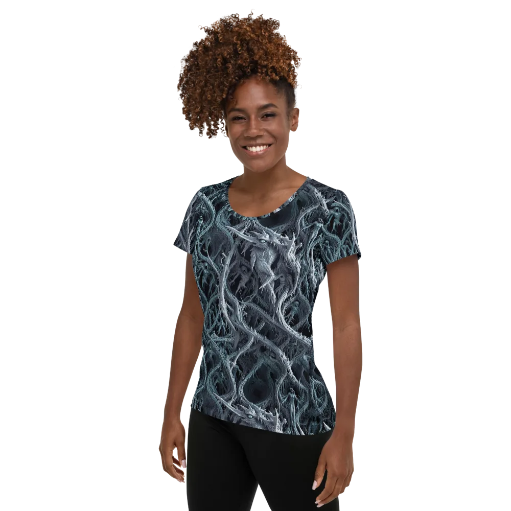 Thornbound Night on Women's Athletic T-Shirt — Left