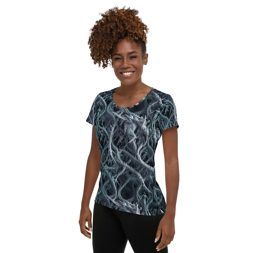 Thornbound Night on Women's Athletic T-Shirt — Left