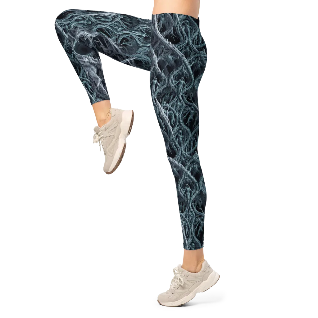 Thornbound Night on Leggings — Left