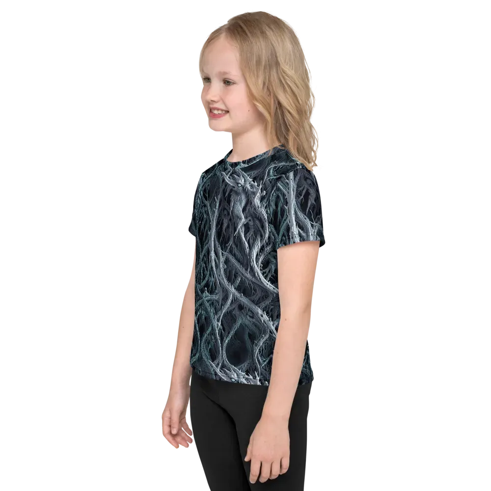 Thornbound Night on Kids Crew Neck T-Shirt — Left