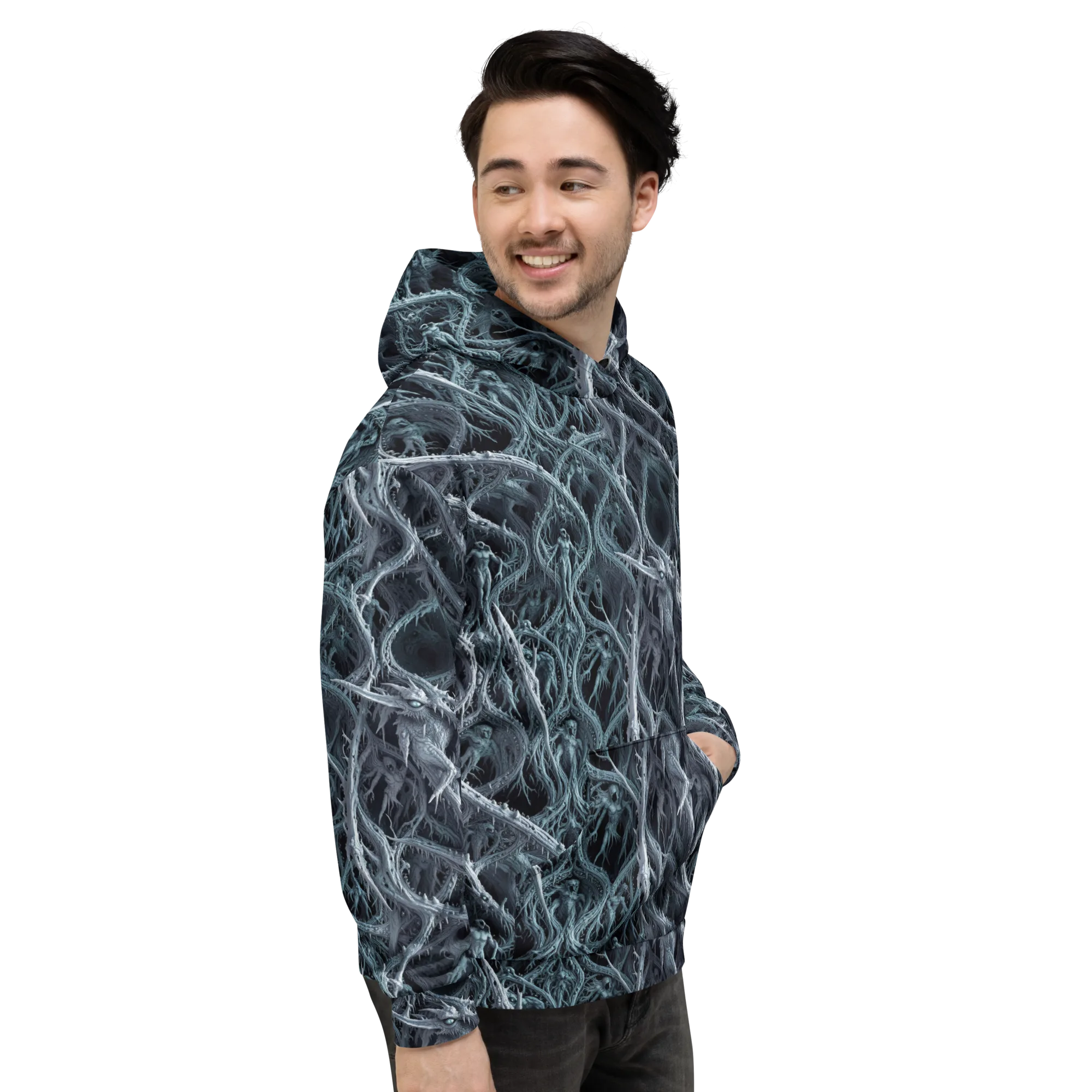 Thornbound Night on Hoodie — Right