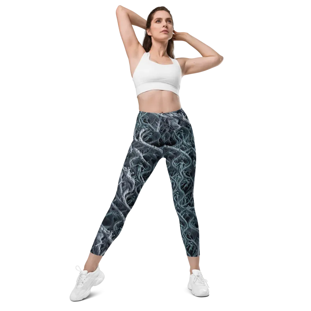 Thornbound Night on Leggings with Pockets — Front