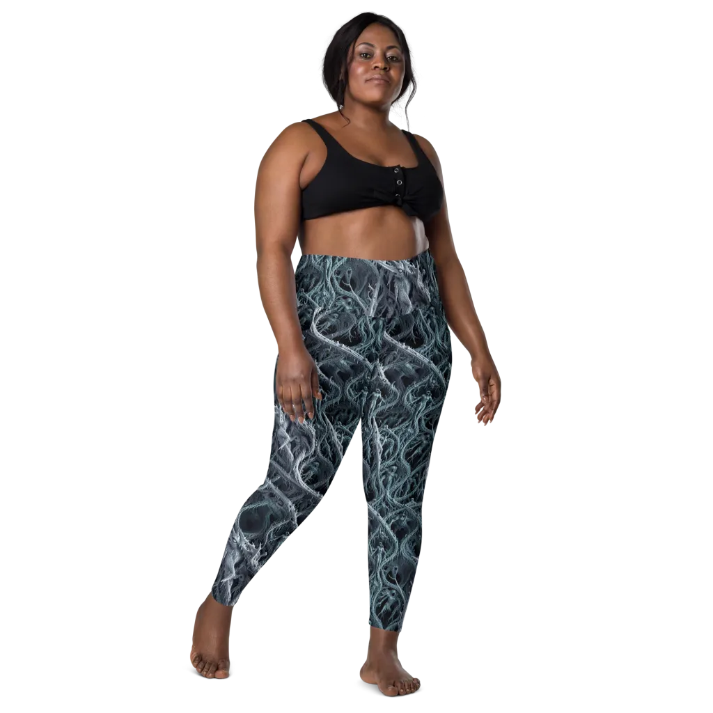 Thornbound Night on Leggings with Pockets — Front